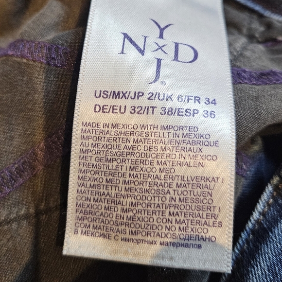 NYDJ Leanne Boyfriend Jeans Mid-rise Denim Cuffed Pants size 2 - Picture 8 of 9